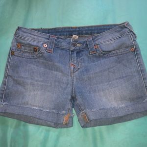 True Religion Mid Cut Off Shorts